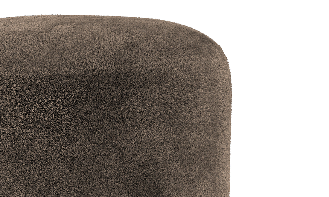 Пуф Люкс (круглый) велюр Панда браун шоколад